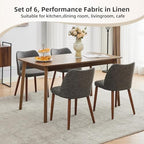 Modern Dining Chairs Set of 4, Upholstered Faux Leather Kitchen Side Chairs with Curved Back, Easy Assembly for Dining Room, Restaurant, Dark Grey PU