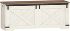 Hzuaneri 47" Farmhouse Storage Chest and Bench | 59 Gal | 330lb Seat | FSC Wood | Soft-Close Hinges | Storage for Bedroom, Living Room, Entryway | Easy Assembly | SB12114X