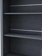 83.7inch High Kitchen Pantry, Wood Freestanding Tall Kitchen Hutch with 5 Storage Drawers and Adjustable Shelf, Display Cupboard Cabinet with Faux Marble Top for Dining Room, Set of 2 (2, Gray-TA1)