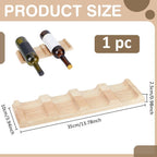 BENECREAT 13.8X3.9 Inch Wood Countertop Cabinet Wine Holder, 4 Bottle Freestanding Wine Bottle Holder Stand, Countertop Wine Rack for Kitchen Bar, Dining Room, Bar, Cabinet