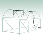 Greenhouse with Watering System, 10x10x7 Outdoor Greenhouses with 6 Mesh Windows and 1 Door, Easy Water and Irrigate Plants Green House (Green, 10x10x7 ft w/ Irrigation System)