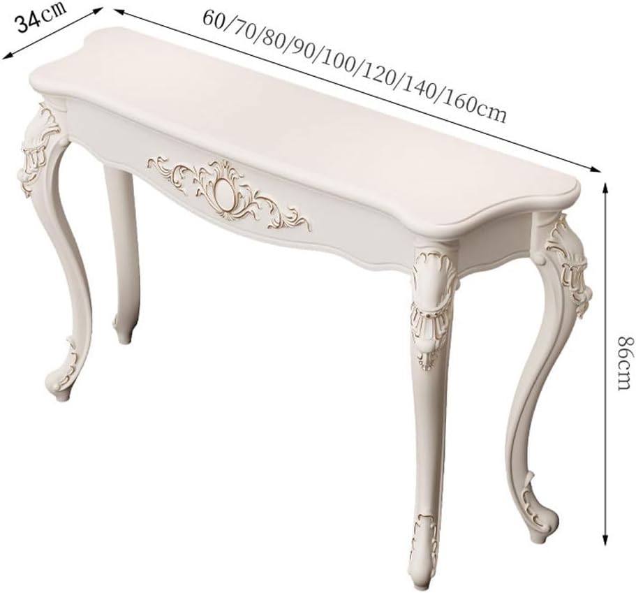 JITUIHOM Console Tables Table D'entrée Meuble Contre Le Mur Demi-Ronde Téléphone Décorative De Foyer Simple(47.24in)