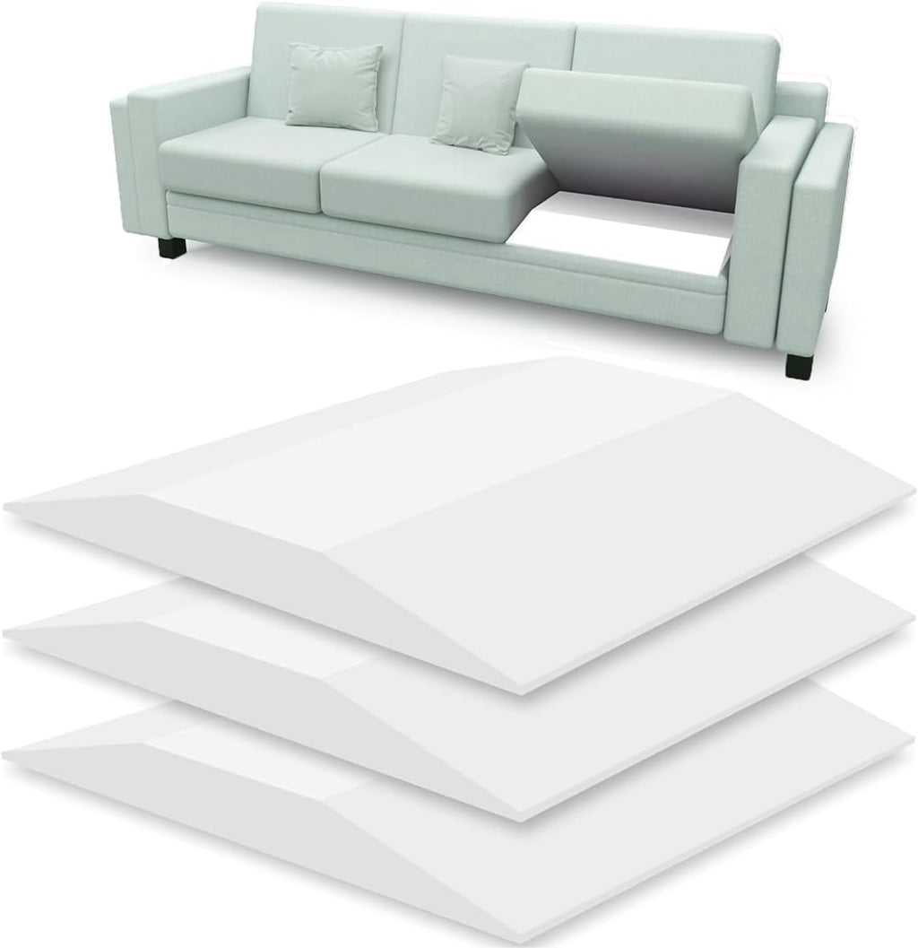 Sofa Couch Cushion Support for Sagging Sofas Cushions Repair Trapezoidal Furniture seat High Rebound, Firm Couch Support Under Cushion Sag Repair, White Set of 3