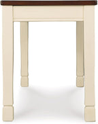 Signature Design by Ashley Whitesburg Cottage Rectangular Dining Bench, Brown & Antique White