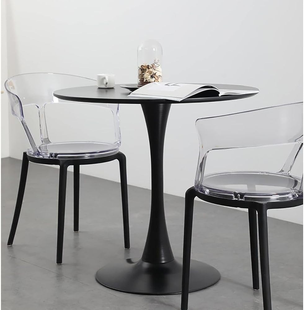 24" Round Tulip Dining Table, Mid-Century Modern Kitchen Table for 2-3 People, Small Space Bistro Table for Kitchen Living Room Balcony Office