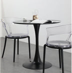 24" Round Tulip Dining Table, Mid-Century Modern Kitchen Table for 2-3 People, Small Space Bistro Table for Kitchen Living Room Balcony Office