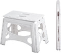 SHIMOYAMA Folding Step Stool, 13IN Step Stool for Adults, Collapsible Camping Stool for Indoor and Outdoor Use, Picnic, White