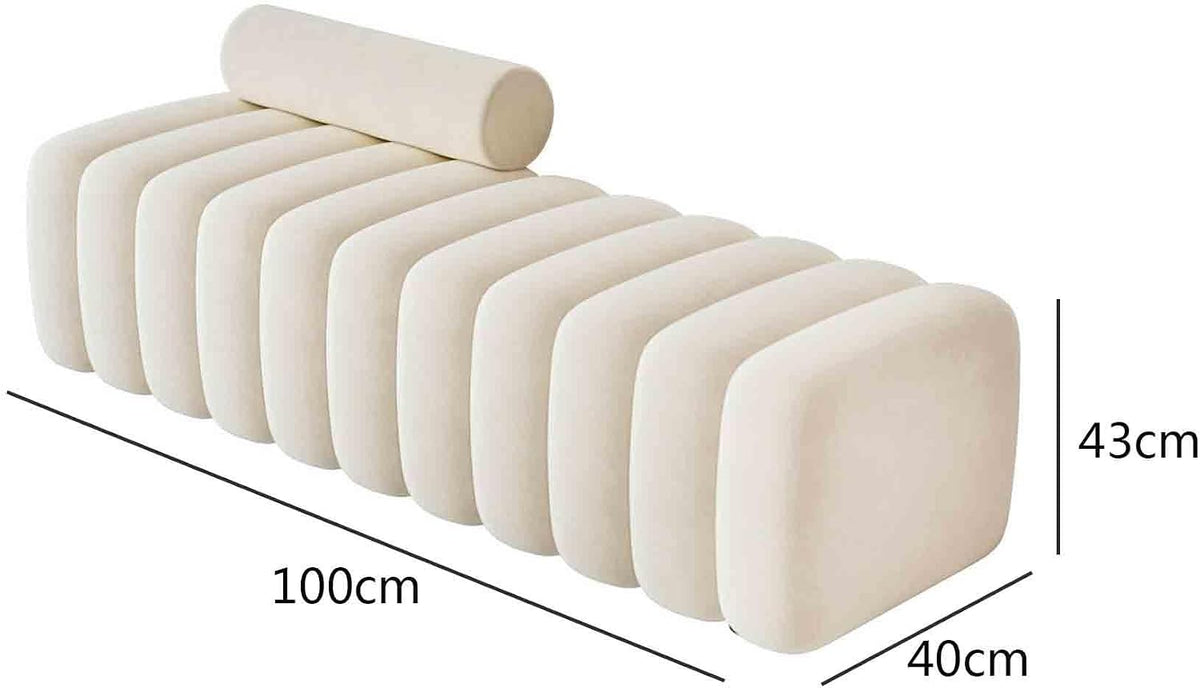 Modern Long Bench with Backrest for Changing Shoes Bedroom Bed end Walk-in Closet Rest Area Entryway(Large)