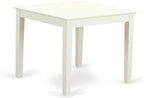 East West Furniture OXT-LWH-T Oxford Square Dining Room Table for Small Spaces, 36x36 Inch, Linen White