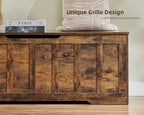 VANKILEY 51.2" Storage Chest Extra Large,Wooden Storage Bench,Rustic Brown | Chest with 2 Safety Hinges, 51.2*15.7*19.1inches, Wooden Trunk for Bedroom, Livingroom,Entryway,Easy Assembly.