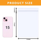 PigPotParty 5''x 7" Clear Plastic Cellophane Gift Wrap Bags, 100 Pcs Small Self Sealing Cookie Bags for Gift, Party favor, Candy, Treat, Goodies, Snack, Self Adhesive Resealable