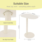 Modern C-Shaped End Table, Small Sofa Side Table Metal Side Table for Couch and Bed Snack Table Tray Table for Living Room Bedroom
