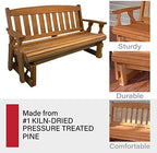 Amish Casual Heavy Duty 800 Lb Mission Pressure Treated Porch Glider (4 Foot, Cedar Stain)