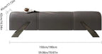 Modern Entryway Bench, Bedroom, Upholstered End of Bed, Soft Indoor, Solid Wood for Foyer Entryway(Gris,180 * 45 * 42 cm)