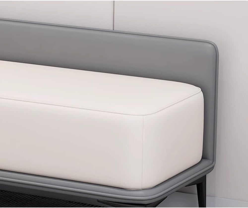 Modern Bed End Stool Modern Bedside Bench Bedroom Entrance Shoe Long Sofa Entryway(Brown)