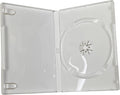 10 Pack Maxtek Standard 14mm White Single Disc CD & DVD Cases with Outer Clear Artwork Insert Sleeve. Compatible for Nintendo Wii Discs.