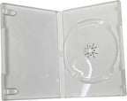 10 Pack Maxtek Standard 14mm White Single Disc CD & DVD Cases with Outer Clear Artwork Insert Sleeve. Compatible for Nintendo Wii Discs.