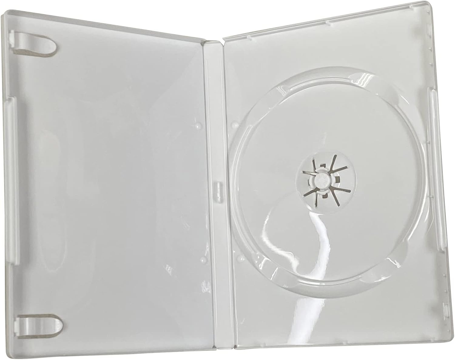 10 Pack Maxtek Standard 14mm White Single Disc CD & DVD Cases with Outer Clear Artwork Insert Sleeve. Compatible for Nintendo Wii Discs.