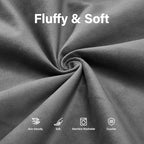 fond + found Adults Bean Bag Chair 5FT Big BeanBag Chair Giant Oversized | Memory Foam,Washable Cover,Velvet Fabric,Side Pocket,Handle,Big Adults Bean Bag Reading Gaming Bedroom Living Room | Grey 5FT