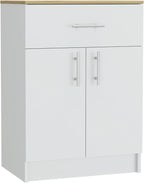 Pantry Cabinet,One Drawer,One Double Door Cabinet with Two Shelves,for Kitchen,Dining Room
