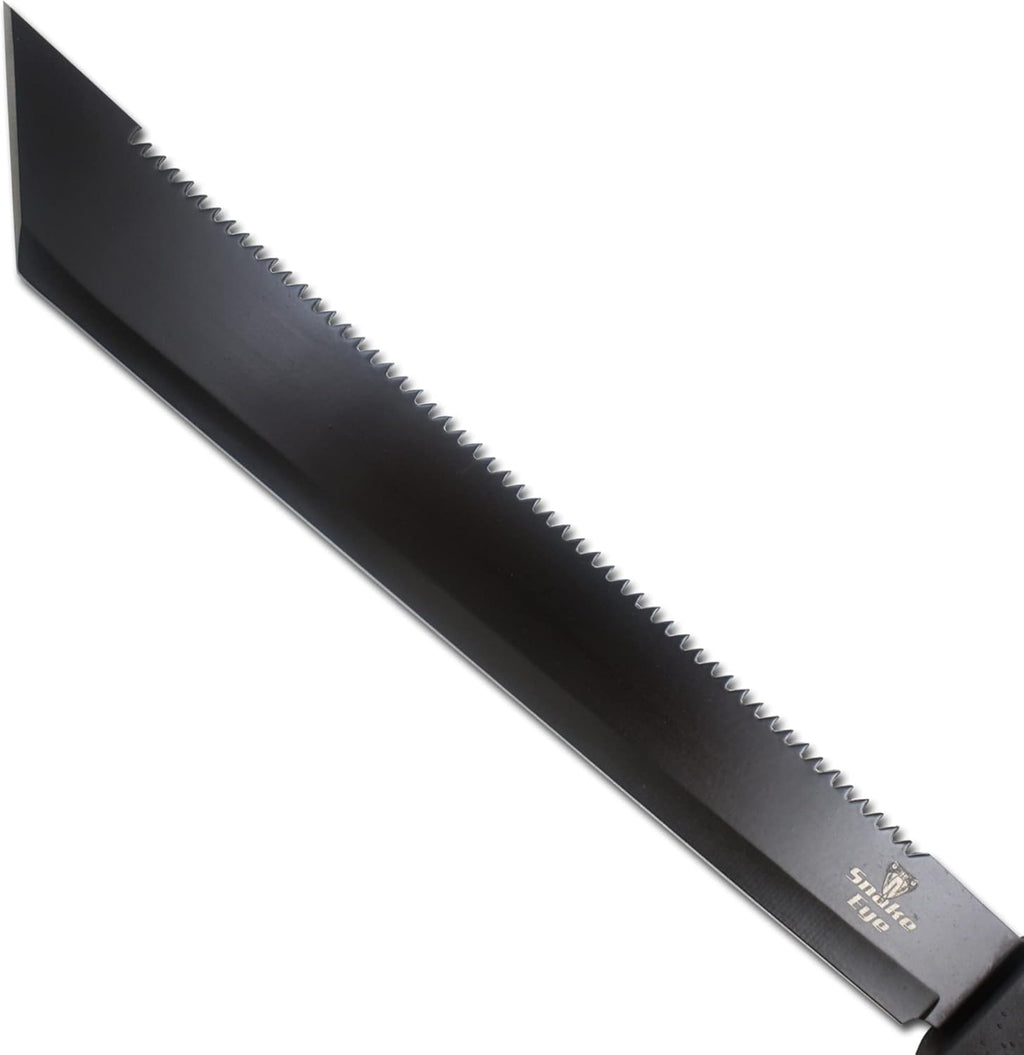 Snake Eye Machete with Heavy Duty Construction-Ergonomic Non-Slip Handle and Belt Sheath for Gardening, Land-Management, Bushcraft, Hunting and Outdoor