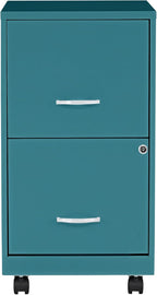 Lorell LYS SOHO File/File Mobile Cabinet, Teal