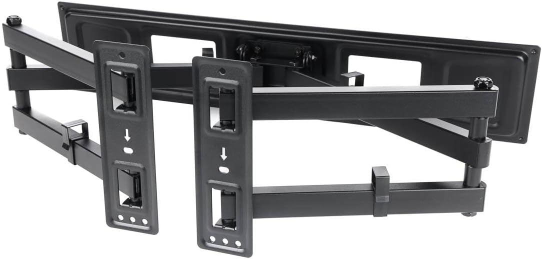 Monoprice Premium Full Motion TV Wall Mount Bracket Corner Friendly for 32" to 70" TVs up to 99lbs, Max VESA 600x400, Fits Curved Screens