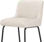 LUE BONA 26 Inch Counter Height Bar Stools Set of 3, Linen Upholstered Barstools, Barstool with Back, Comfortable Bar Chairs, Modern Counter Stools for Kitchen Counter Island