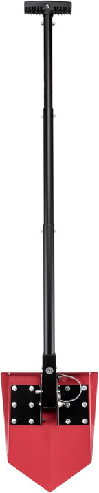 DMOS Delta Shovel - Collapsible Heavy-Duty Steel Folding Shovel for Camping, Overlanding, Survival, Military, Hunting, & Off-Road Use - Racing Red - Regular