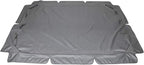 Swing Chair Canopy Replacement, 2 Seater Garden Seat Cover, Waterproof Windproof Anti-UV Heavy Duty Rip Proof Hammock Top Outdoor Furniture Covers (Grey, Small), Gray