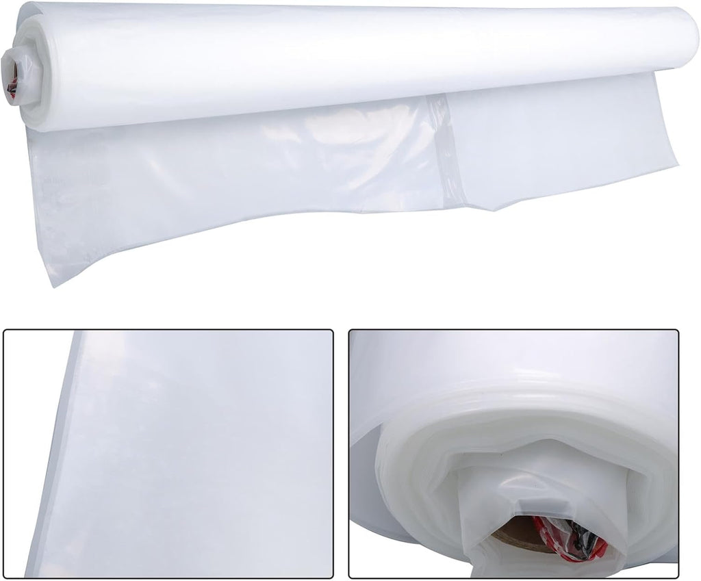 24 x 100FT Greenhouse Plastic Sheeting, 6 Mil Heavy Duty Clear Polyethylene Film, Covering for Gardening, Farming