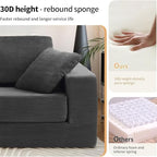 FILUXE Modular Sectional Sofa, Modern Modular Sofa Couch with Deep Seat，Comfy Cloud Couch, Sectional Couches for Living Room, Bedroom and Apartment，2-Seater，Dark Grey
