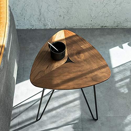 Telephone Table, Side Table,16.92",Sofa Side Table,Bedroom Balcony Small Telephone Tables,Metal Hairpin Legs(Color:Walnut,Size:16.9216.9222.44in)