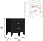 Nightstand More, Two Shelves, Four Legs,for Small Spaces