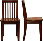 Pemberly Row Contemporary Kid's 3 Piece Table and Chair Set, Solid Wood Construction, Cherry Finish, Includes 2 Chairs, 25" H Table, Comfortable Contoured Seats, Baby and Kids Room Furniture
