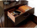 Rustic Style Dark Walnut Finish 1pc Nightstand Bedroom Furniture 3-Drawers Bedside Table Black Bar Pulls,for Small Spaces