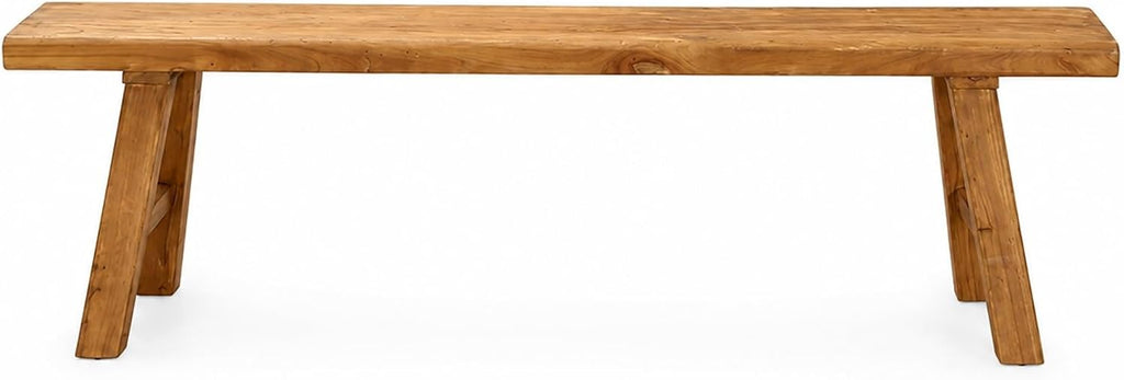 Narrow Bench For Entryway Skinny Hallway Shoe Benchs End Of Bed Slim Farmhouse Indoor Solid Wood Rustic Noodle Bench 19.6/39.3/62.9/70.8 In Length For Bedroom Living Room Kitchen(19.6x10.2x17.7in)