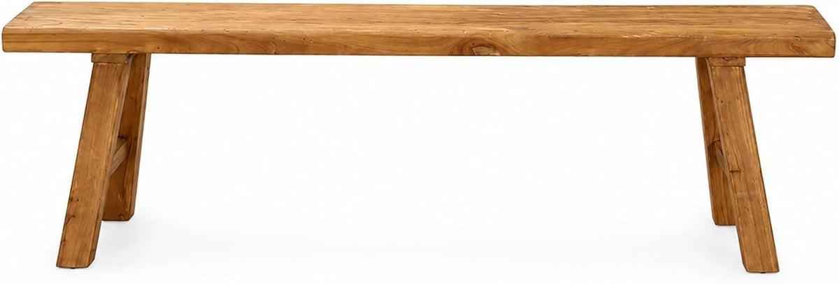 Narrow Bench For Entryway Skinny Hallway Shoe Benchs End Of Bed Slim Farmhouse Indoor Solid Wood Rustic Noodle Bench 19.6/39.3/62.9/70.8 In Length For Bedroom Living Room Kitchen(19.6x10.2x17.7in)