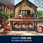 Flash Furniture Hercules 96x40 in Folding Table | Commercial Grade, Foldable Locking Legs, Farmhouse, Rustic