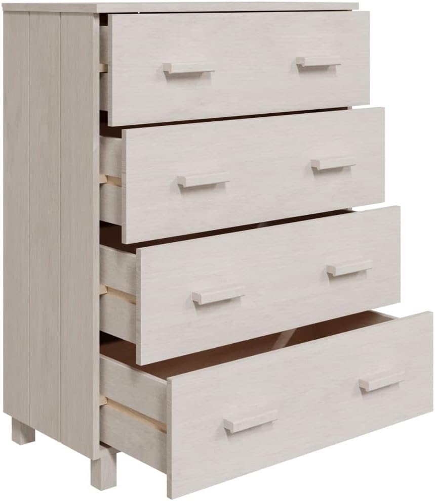 Modern White Sideboard with Smooth Sliding Doors, Solid Pinewood and MDF Construction for Living Room Dining Area Storage, Spacious Cabinet with Clean Lines and Durable