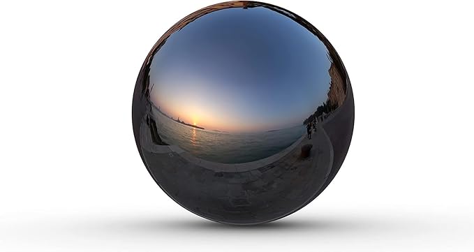 Lulu Decor, Size 14 Titanium Stainless Steel Gazing Mirror Ball, Smooth Reflective Shiny Garden Decoration Globe