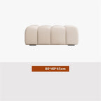 Modern Fabric Bed end Bench Long Bedroom Dressing Room Wooden Shoe Changing Entryway(Small)