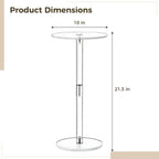 Acrylic Side Table, Modern Round Transparent Table For Small Spaces, Stylish Furniture For Living Room, Bedroom, Office