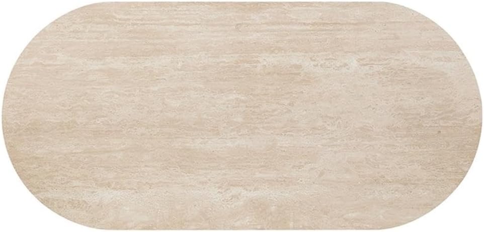Acme Leonardo Dining Table in Travertine Top & Dark Oak