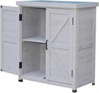 Outdoor Storage Cabinet Waterproof Small Strong Load-Bearing, Front Opening Outdoor Patio Storage Box Cabinet Small Easy to Assemble, Indoor and Outdoor Use,