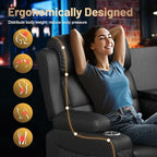 RV Reclining Sofa, Home Theater Seating Loveseat Couch with Massage | Reclining Loveseat with USB, Wall Hugger RV Couch Movie Theater Chairs, RV Furniture with Cup Holders, Drawer for Gaming Room