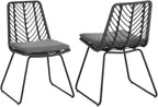 Saiveina Deja Chair,2PCS with 2 Cushions,Gray