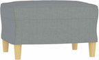 Cozy Fabric Footstool, 23.6x19.7x16.1 Inches, Durable and Breathable Fabric, Sturdy Plywood Frame, Stable Footrest for Sofa or Recliner, Compact Design for Living Room