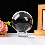 Small Clear Crystal Ball 60mm/2.3 inch for Fortune Teller Accessories,Halloween Decor,Magic,Feng Shui,Witchcraft,Scrying,Decorative Ball,Lensball Photography,Quartz Crystal Sphere Prop Glass Orb