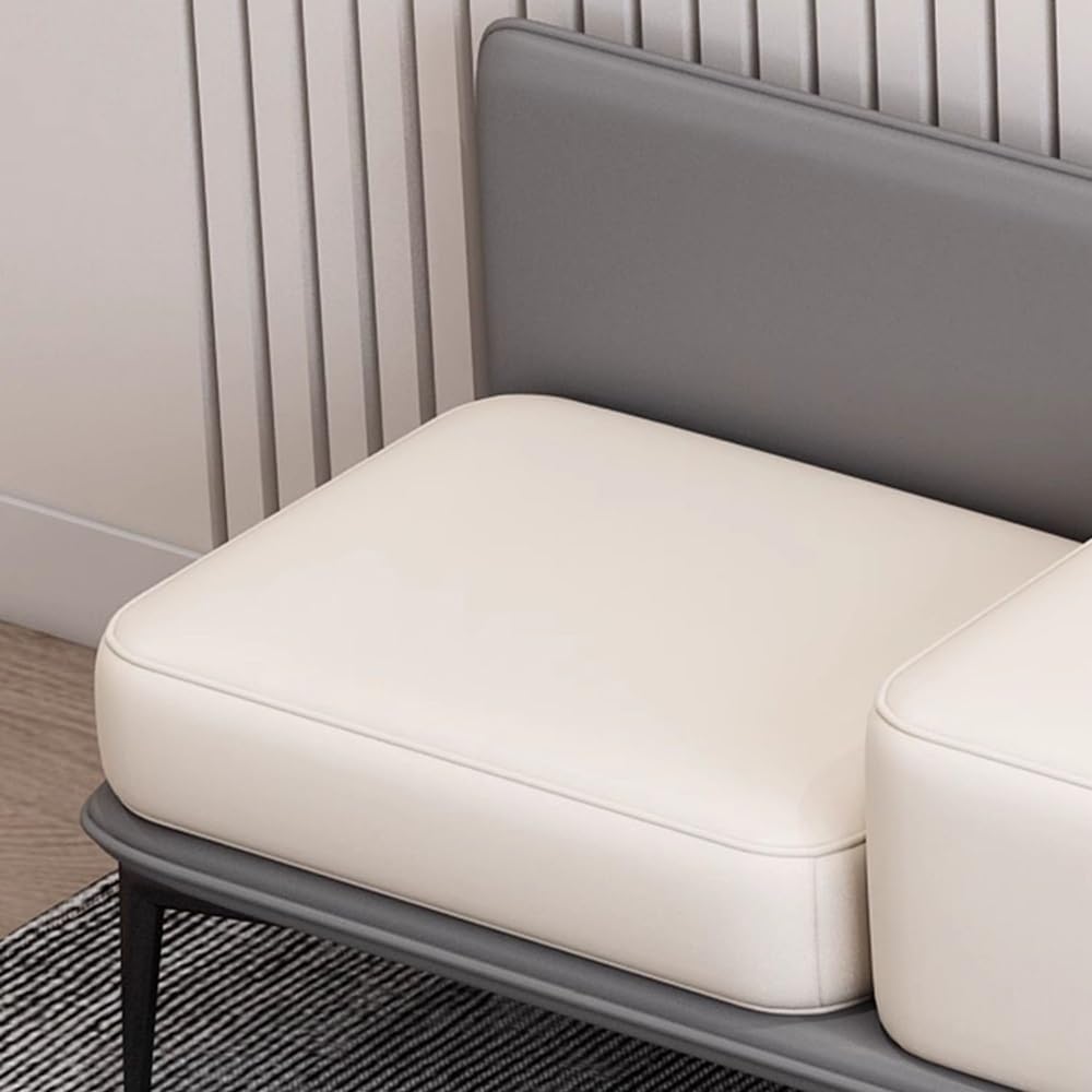 Modern Bed End Stool Modern Bedside Bench Bedroom Entrance Shoe Long Sofa Entryway(Brown)